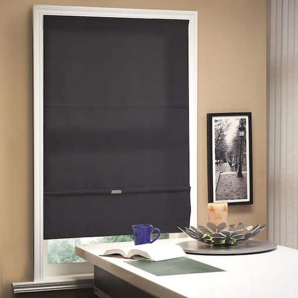 Chicology Allure Granite  Cordless Light Filtering Privacy Polyester Roman Shades 31 in. W x 64 in. L
