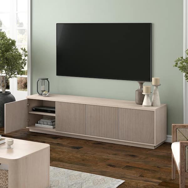 Meyer&Cross Hanson 78.5 in. Alder White TV Stand Fits TV's up to
