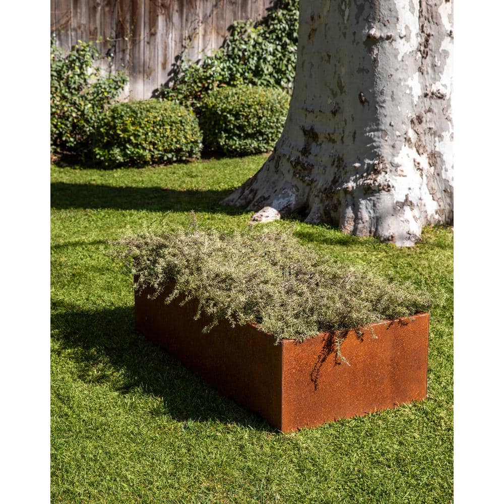 Large Corten Steel Outdoor Raised Garden Bed