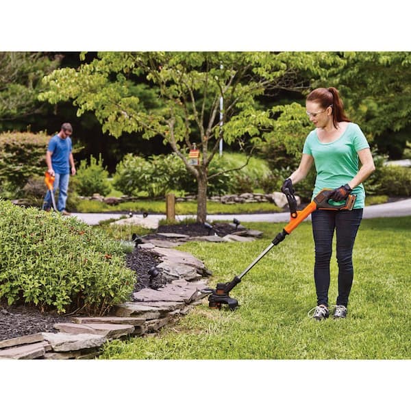 BLACK+DECKER 20V MAX String Trimmer and Edger, Cordless, 12 Inch, 2-Speed  Control, 2 Batteries, Charger, and Spool Included (LSTE525)