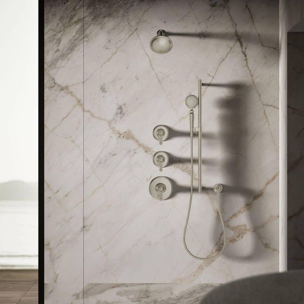 Artifacts Elegance Wall-Mounted Shower Head in Vibrant Brushed Nickel