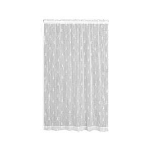 Semi-Opaque Pineapple 63 in. L Polyester Valance in White