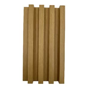 94.5 in. x 8.6 in. x 1 in. PVC Vinyl Indoor 4 Grid Cladding Panel in Natural Wood Color (Set of 8-Piece)