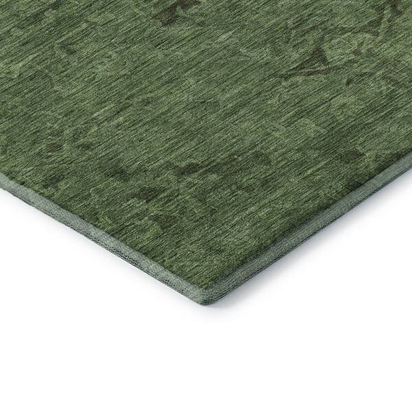 Mayfield Premium Machine Washable Abstract AMF1111 Fern 3 ft. x 4 ft. Area Rug