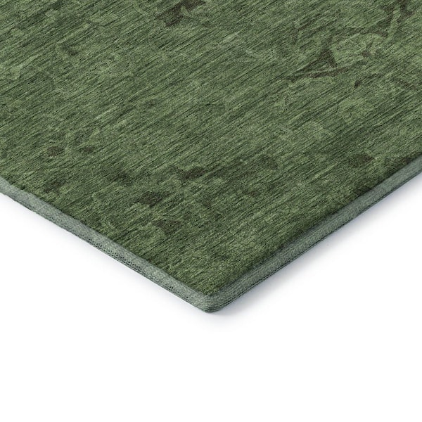 Mayfield Premium Machine Washable Abstract AMF1111 Fern 9 ft. x 12 ft. Area Rug