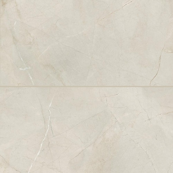 Bedrosians Crema Marfil Rectangle 24 in. x 48 in. Polished Crema Marfil Porcelain Tile (15.5 sq. ft./Case)