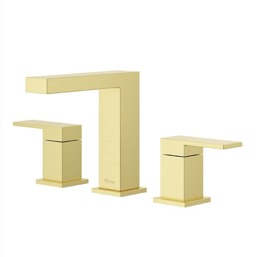 Dumont 8 in. Widespread Double Handle Bathroom Sink Faucet in Spot Defense Brushed Gold price history on PriceWatchPro