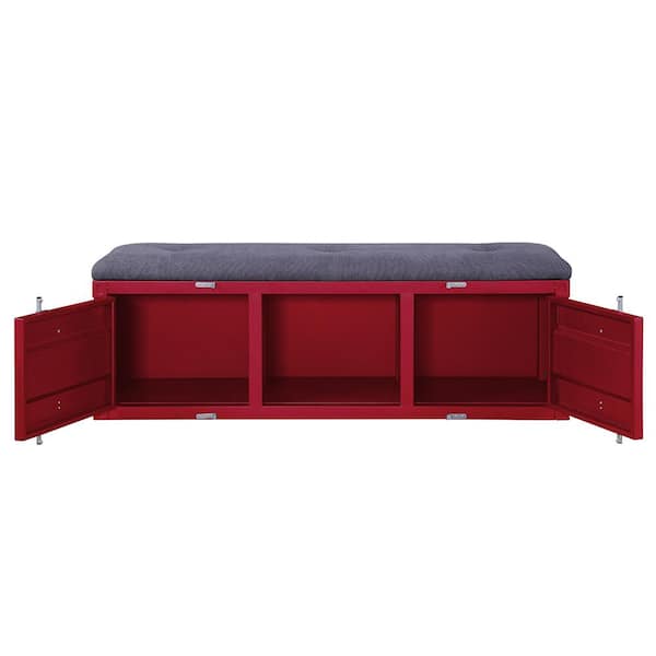 Red bedroom deals bench