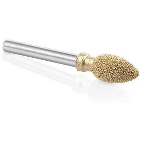 Flame Burr, 1/8 in. Shaft, Head Diameter 1/4 in. x Head Length 1/2 in., Tungsten Carbide Teeth, Fine