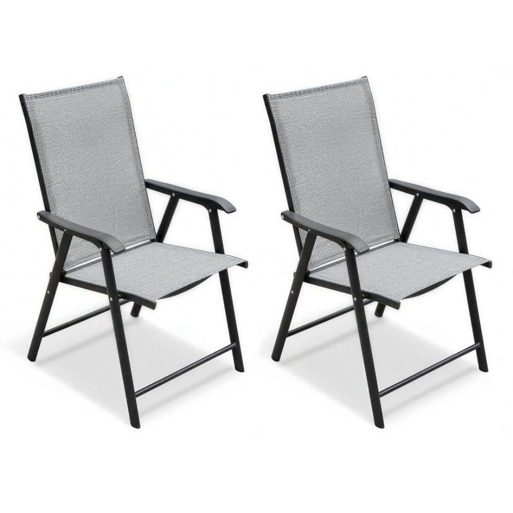 Set of 2 Stackable Outdoor Patio Chairs, Portable Lightweight Dining Chairs for Deck, Garden, Backyard, Camping price history on PriceWatchPro
