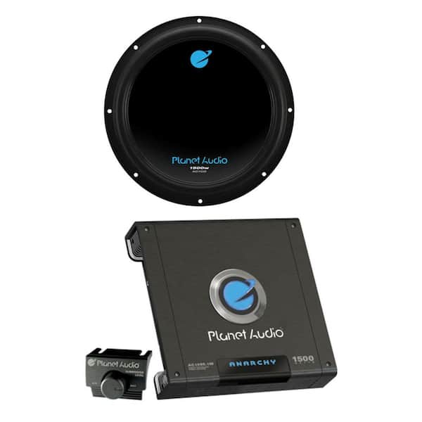 Planet Audio 10 in. 1500-Watt Car Audio Subwoofer and 1500-Watt Mono Amplifier