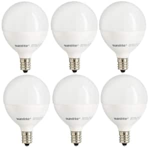 60-Watt Equivalent Frost Warm White G16.5 Dimmable LED Light Bulb (6-Pack)