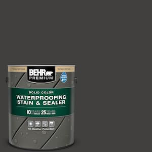 1 gal. #N510-7 Blackout Solid Color Waterproofing Exterior Wood Stain and Sealer