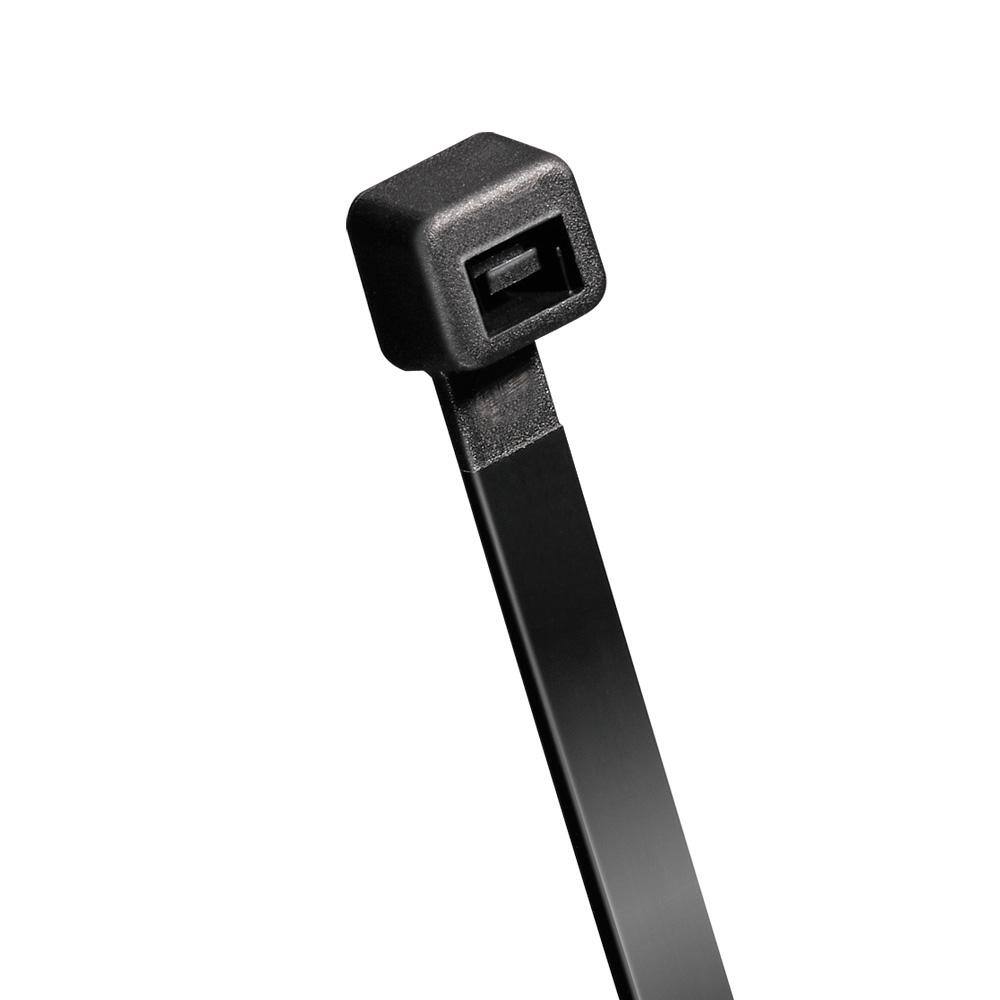 8 in. Extreme Heat and Cold Resistant UL21 Listed Cable Zip Ties (50Pack) UV (Black) GT