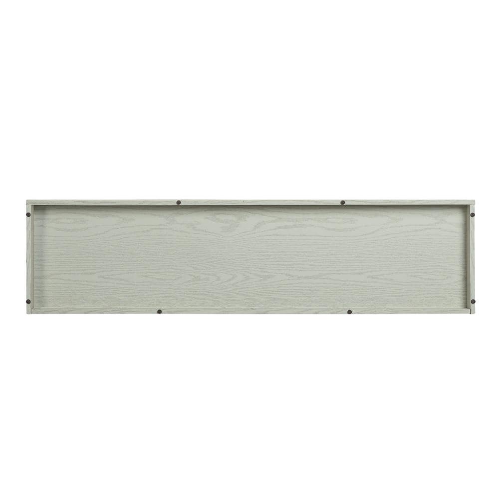 Cream Oak Sliding Barn Door TV Stand with Shelves