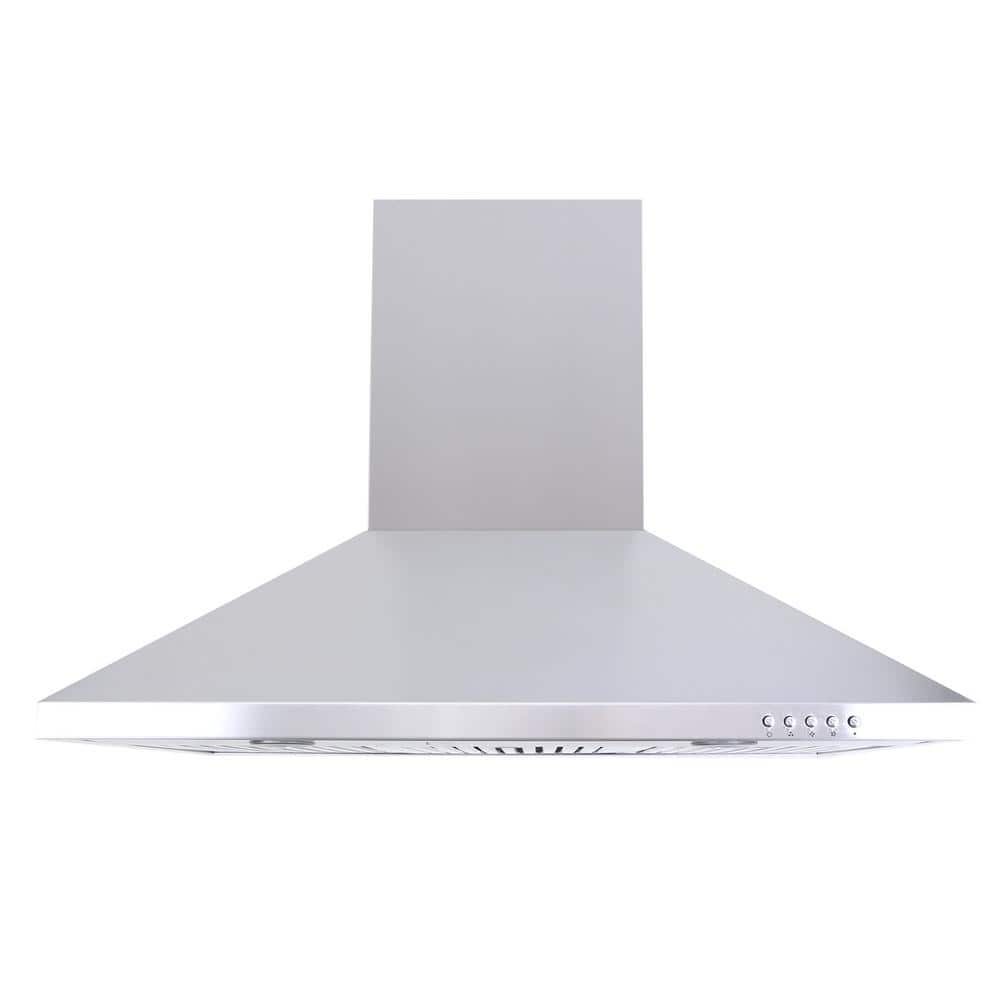 Windster 36 in. 580 CFM Residential Wall Range Hood with LED Lights in Stainless Steel, Silver -  RH-W36SS
