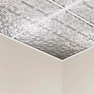Hamilton 2 ft. x 2 ft. Lay-in Tin Ceiling Tile in Clear (20 sq. ft. / case of 5)