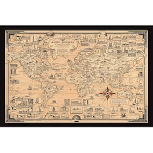 "World Wonders" by Marmont Hill Framed Travel Art Print 30 in. x 45 in.