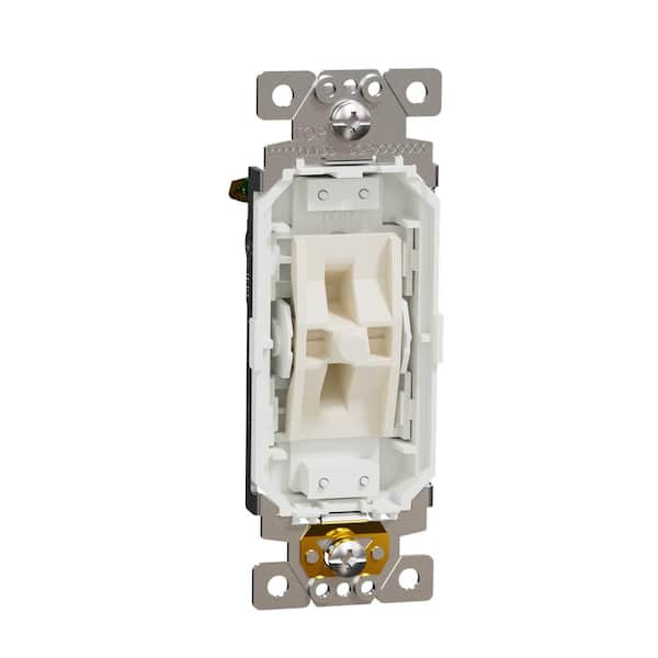 X Series 20 Amp Single Pole/3-Way Switch Module Rocker Back Wire Light Switch Matte White (Requires Rocker Plate)