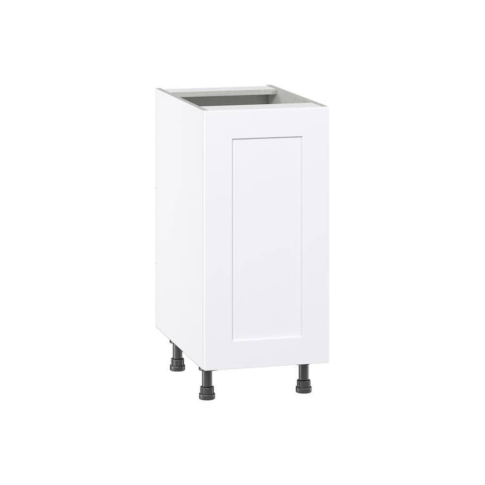 J Collection Wallace Painted Warm White Shaker Assembled Base Kitchen Cabinet With Door 15 In W X 34 5 H 24 D
