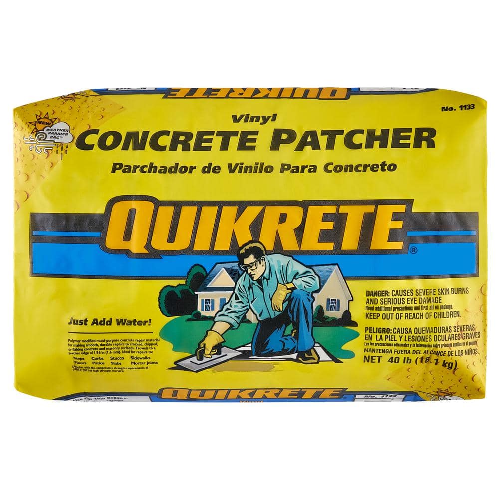 Quikrete 40 lb. Vinyl Concrete Patch Repair 113340 - The Home Depot