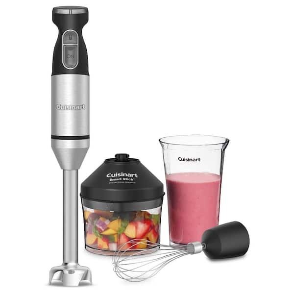 SmartStick 5-Speed Stainless Steel Immersion Blender with Whisk and Chopper Attachments