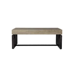 Mariana 43.5 in. Black Rectangle Wood Coffee Table