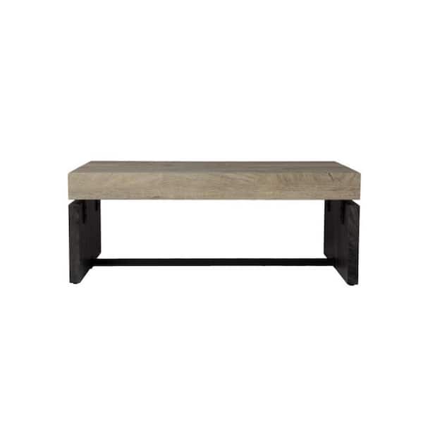 HomeRoots Mariana 43.5 in. Black Rectangle Wood Coffee Table