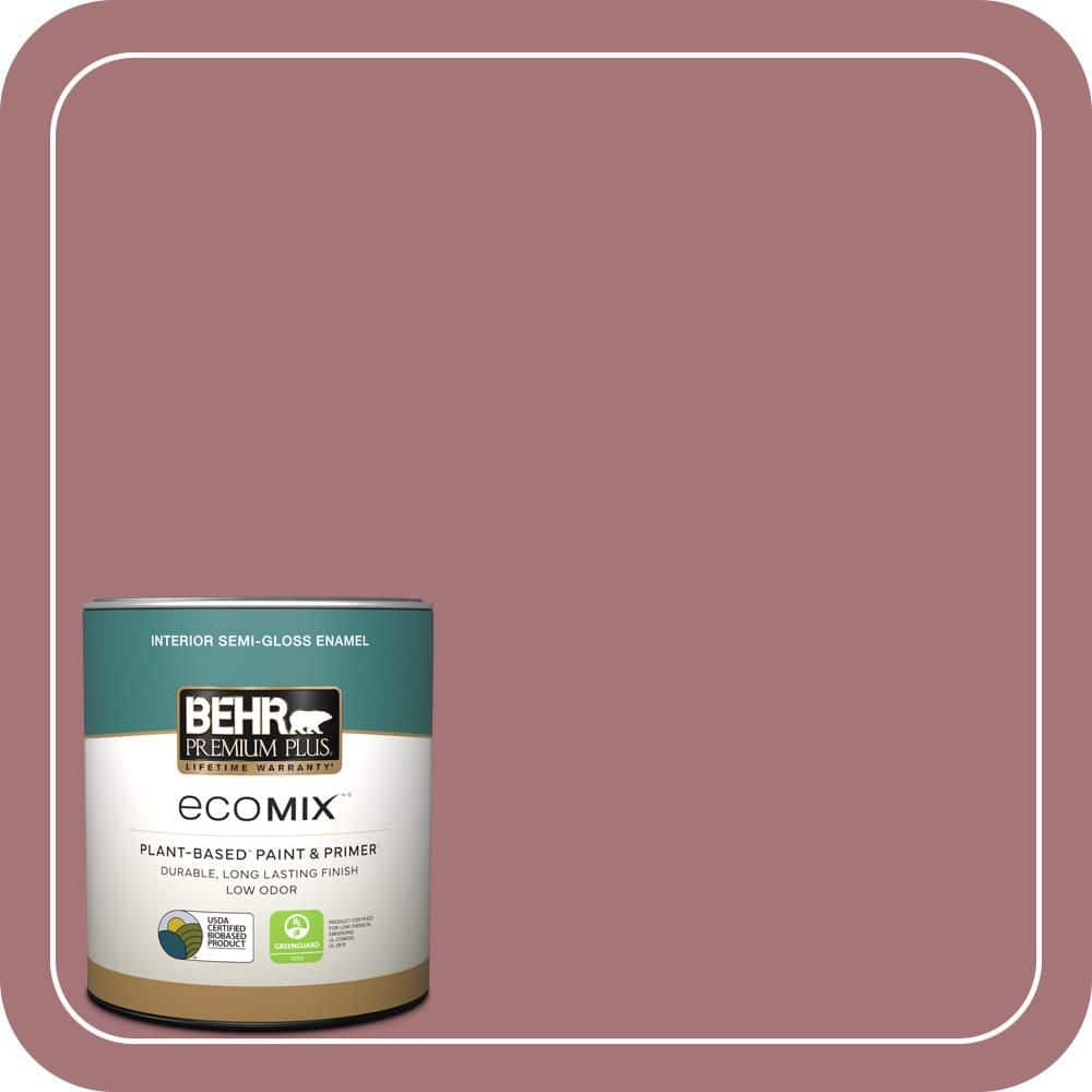 1 qt. #S130-5 Heirloom Rose Semi-Gloss Enamel EcoMix Plant-Based Interior Paint & Primer price history on PriceWatchPro
