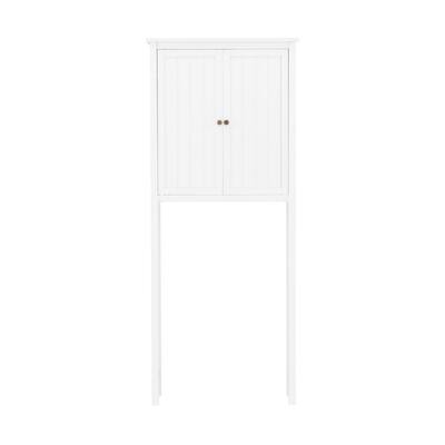 Dover 27 in. W Over Toilet Hutch Space Saver with 2-Doors in White