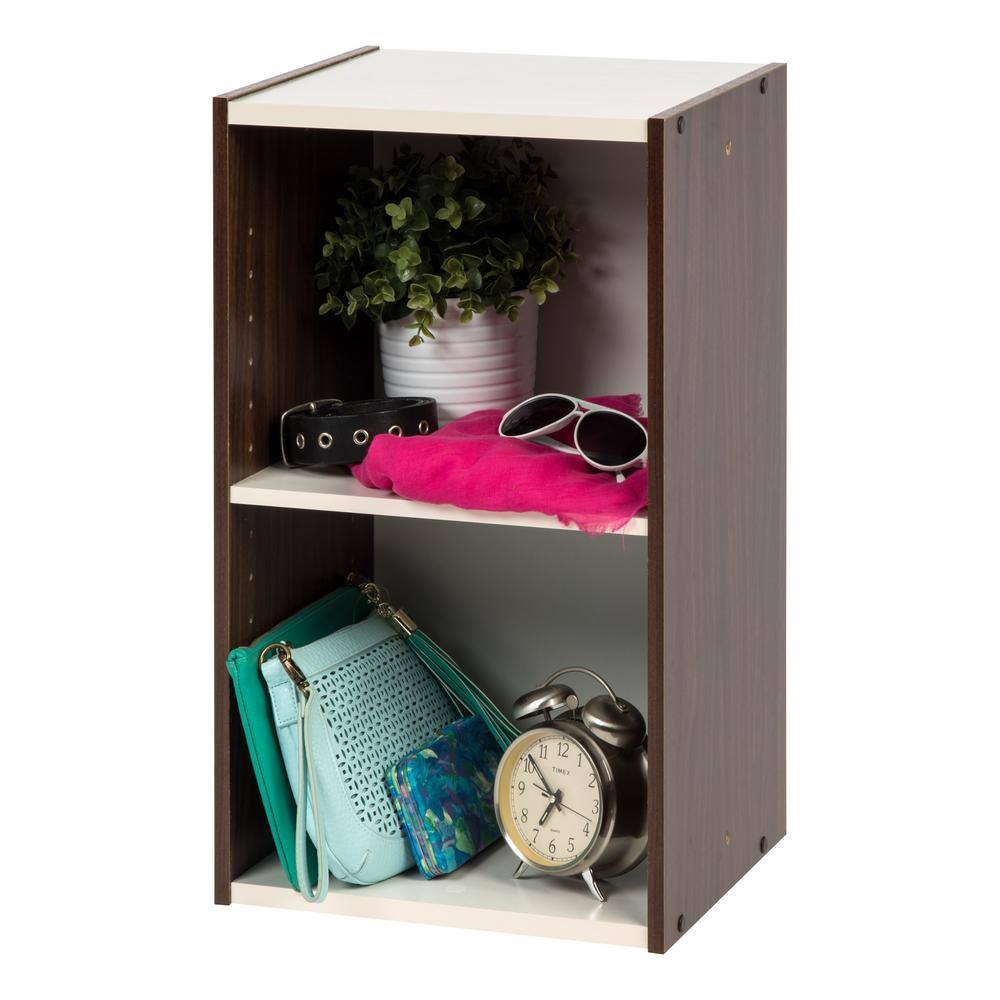 Walnut Brown Adjustable Slim Bookshelf for Space Efficiency