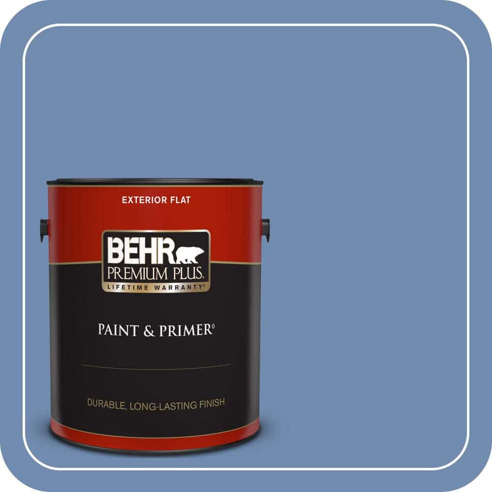 1 gal. #590D-5 Windsurf Blue Flat Exterior Paint & Primer price history on PriceWatchPro