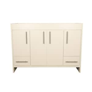 Pacific 48 in. W x 18 in. D x 33.88 in. H Bath Vanity Cabinet without Top in Glossy White