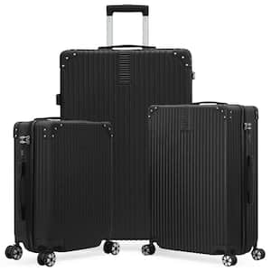 Myrtle Springs Nested Hardside Luggage Set in Luxury Black, 3 Piece - TSA Compliant