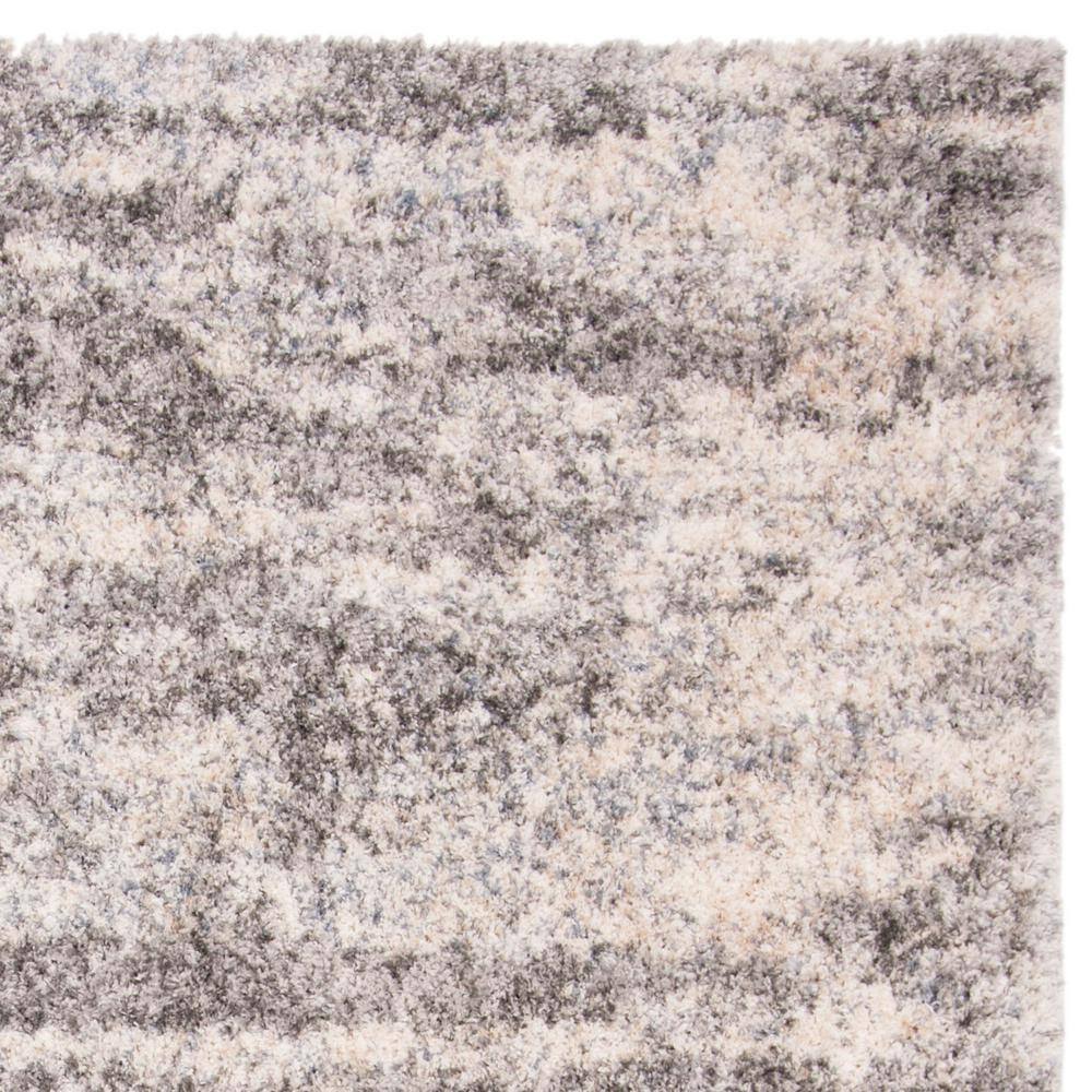 Elysian Gray Round Synthetic 95" Easy-Care Shag Rug