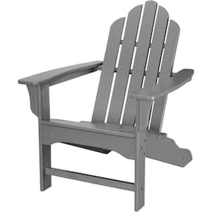 All-Weather Grey Plastic Outdoor Adirondack Chair