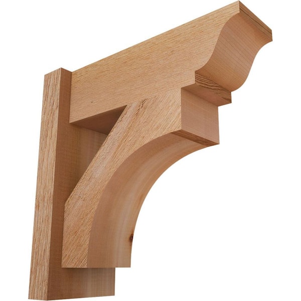 Ekena Millwork 6 in. x 16 in. x 16 in. Western Red Cedar Westlake Traditional Rough Sawn Outlooker