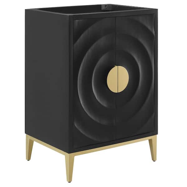 Beau 24 in. Single Bath Vanity Cabinet without Top in Black