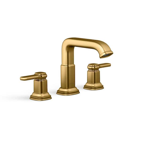 KOHLER Numista 8 in. Widespread Double Handle Bathroom Faucet in Vibrant Brushed Moderne Brass