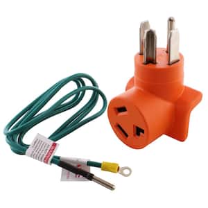 Dryer Outlet Adapter 4-Prong Dryer 14-30P Plug to 30 Amp 3-Prong Dryer 10-30R Adapter with 5 ft. Grounding Wire