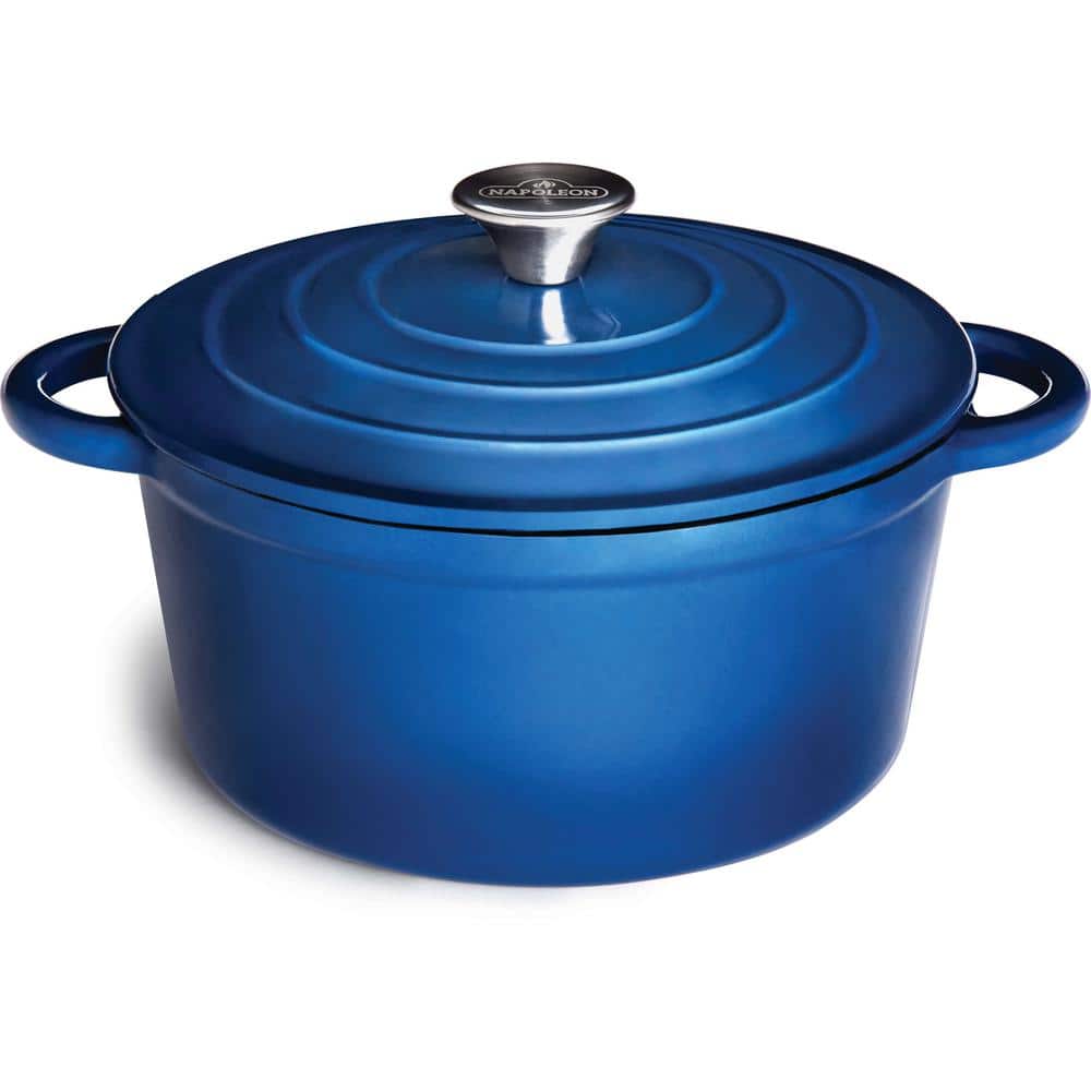 4 qt. Cast Iron Round Casserole Dish in Blue price history on PriceWatchPro