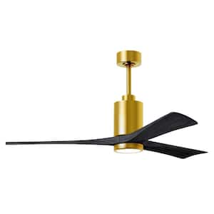 Patricia 60 in. Integrated LED Indoor/Outdoor Brass Ceiling Fan with Remote Control Included