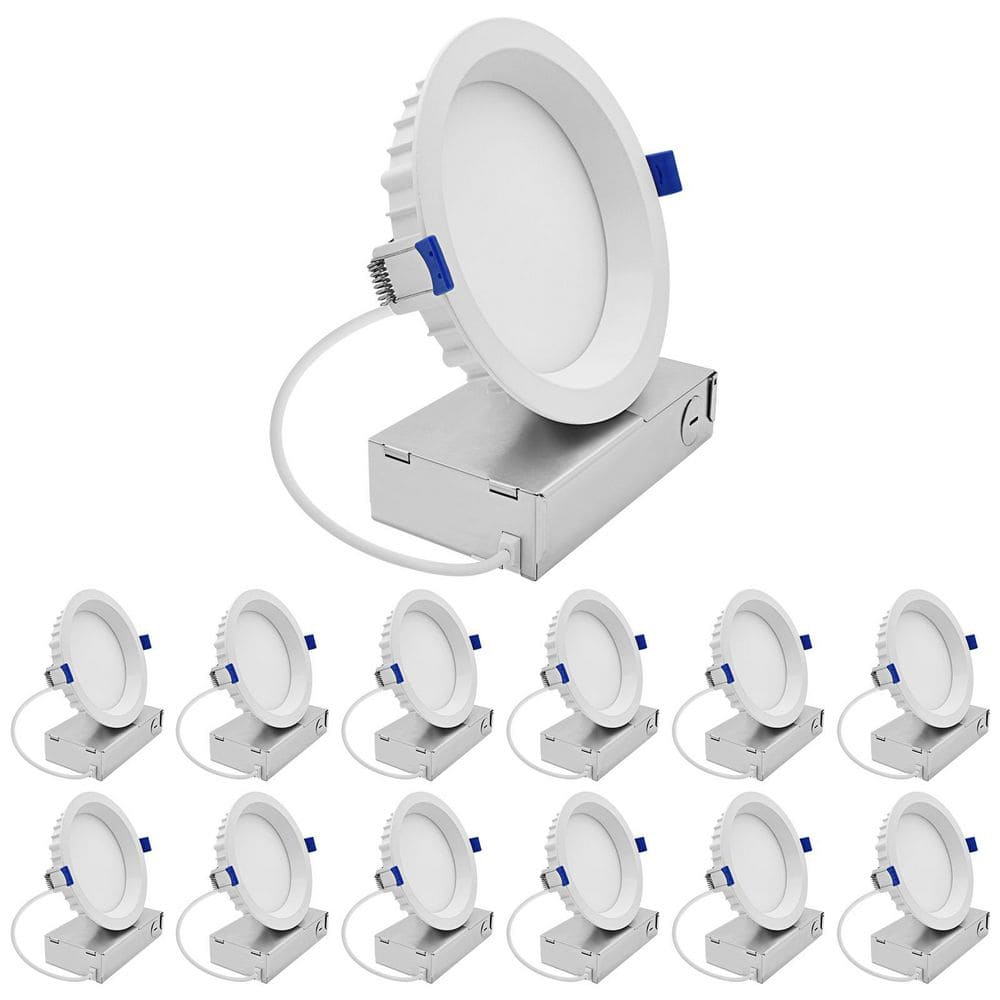 6 In. Integrated LED Regressed Mini Panel Light, 5CCT, 12W/15W, 770/1150 Lumens, CRI90, Dual Dimmable, 100° ETL 12 Pack price history on PriceWatchPro