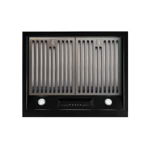Classic Retro 24 in. 500 CFM Ducted Under Cabinet Range Hood with LED Lighting in Midnight Black