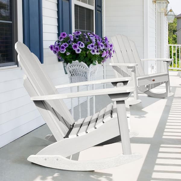 Highwood Classic Westport White Recycled Plastic Outdoor Rocking Chair