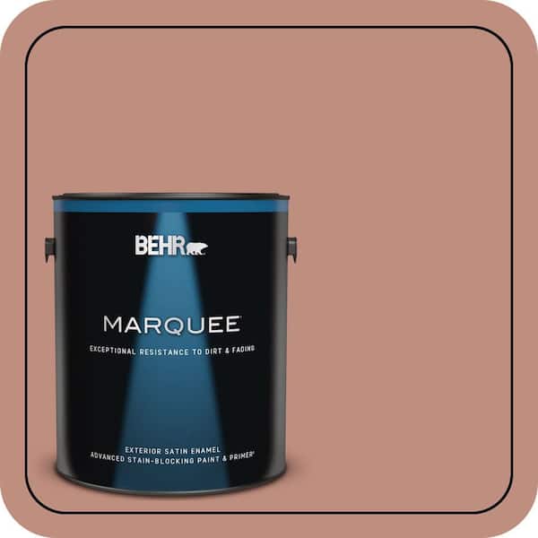 BEHR MARQUEE 1 gal. #200F-4 Foxen Satin Enamel Exterior Paint & Primer