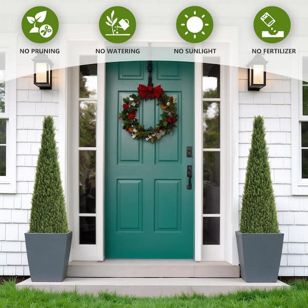 1-Pack 4.9 ft. Artificial Boxwood(59 in. ), Home Accents Topiary Tree Holiday Decor for Living Room