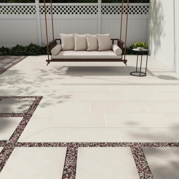 MSI Living Style Cream 2 cm. x 18 in. x 36 in. Matte Porcelain Stone Look Paver (9 sq. ft.)