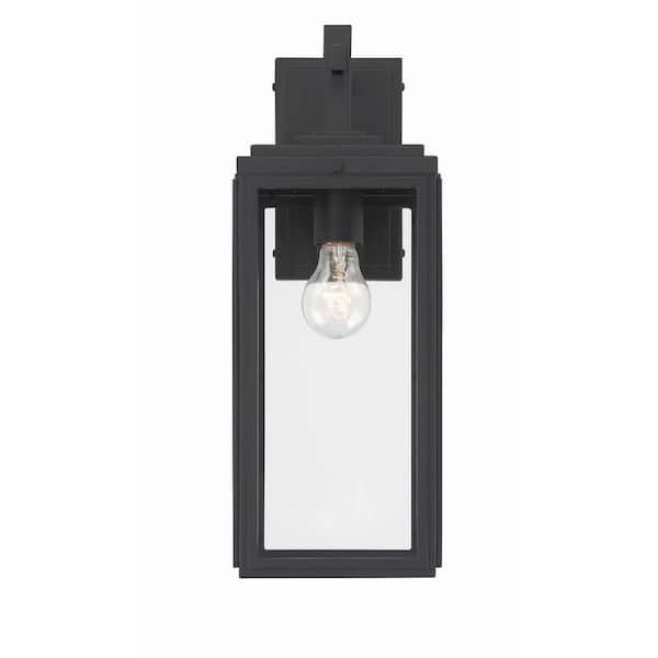 Crystorama Byron 1-Light Matte Black Outdoor Sconce