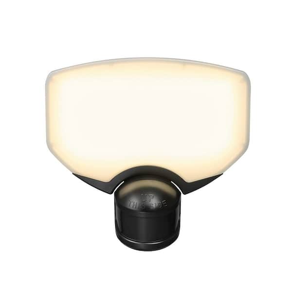 65-Watt 7000 Lumen 240° Black Motion Sensing Integrated LED Super Bright Flood Light with 5CCT and Dual Brite